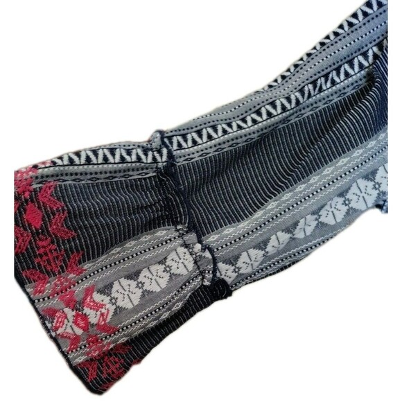 John Mark Dress Size L Embroidered Neck Tie Tier Ruffles 100% Cotton - Picture 9 of 11